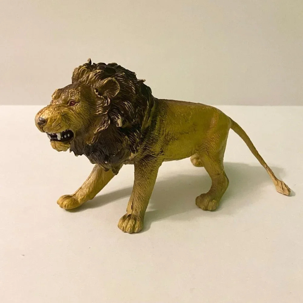 Vintage AAA Lion Hard Rubber PVC Figure 7 Inch Long Collectible Toy